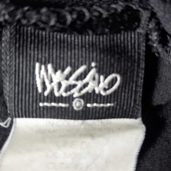 SOLD Vintage Mossimo USA Black Tank Top Purple Trim Workout Yoga Compression S - Picture 3 of 4